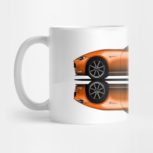 My drawing of the open and closed 30th Anniversary roadster coupe fastback sports car Mug